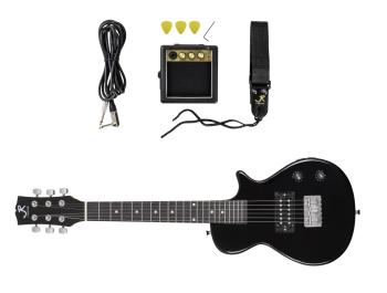 J Reynolds JRPKLPBK Mini Electric Guitar Pack. Black (JR-JRPKLPBK-A)