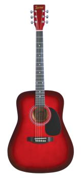 Lauren LA125RD Dreadnought Acoustic Guitar. Red (LA-LA125RD-A)