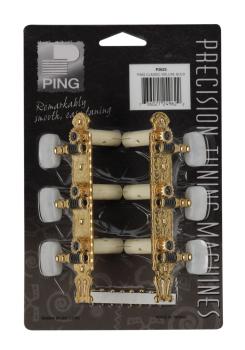 Ping P2625 Deluxe Gold Lyra Plate Classic Machine Heads. (2 Set) (PN-P2625)