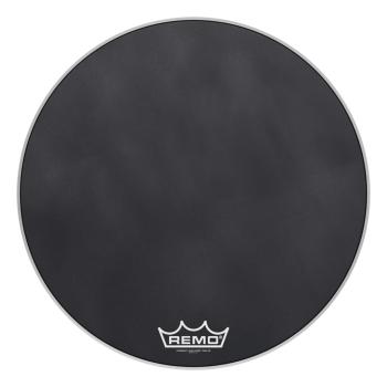 Remo PM-1828-MP Powermax Black Suede Crimplock Bass Drum Head. 28" (RE-PM1828MP)