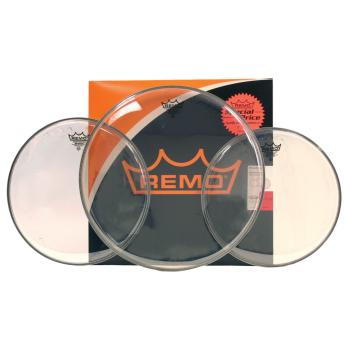 Remo PP-0970-BE Pro Pack Emperor Clear Tom Drumheads. 12" 13" 16" (RE-PP0970BE)