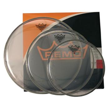 Remo PP-0980-BE Pro Pack Emperor Clear Tom Drumheads. 10" 12" 14" (RE-PP0980BE)