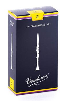 Vandoren CR102 Bb Clarinet Traditional Reeds Strength #2. (Box of 10) (VN-CR102)