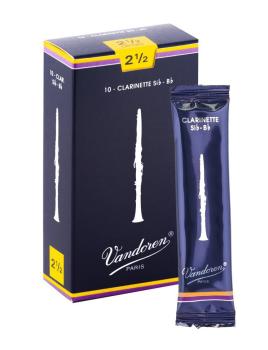 Vandoren CR1025BP50 Bb Clarinet Traditional Reeds Strength #2.5. (Box  (VN-CR1025BP50)
