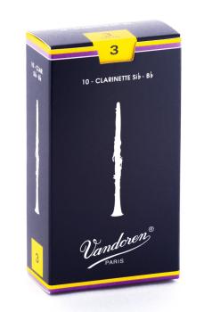 Vandoren CR103 Bb Clarinet Traditional Reeds Strength #3. (Box of 10) (VN-CR103)