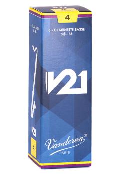 Vandoren CR824 Bass Clarinet V21 Reeds Strength #4. (Box of 5) (VN-CR824)
