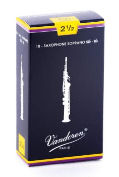 Vandoren SR2025 Soprano Saxophone Traditional Reeds Strength #2.5. (Bo (VN-SR2025)