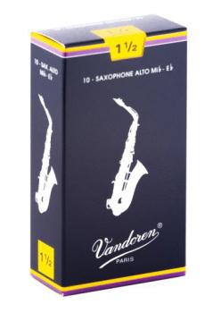 Vandoren SR2115 Alto Saxophone Traditional Reeds Strength #1.5. (Box o (VN-SR2115)