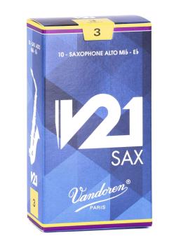 Vandoren SR813 Alto Saxophone V21 Reeds Strength #3. (Box of 10) (VN-SR813)