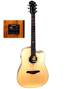 Palmer Dreadnought Cutaway Acoustic-Electric, Spruce Top Natural (PA-PD46CEQ-N)