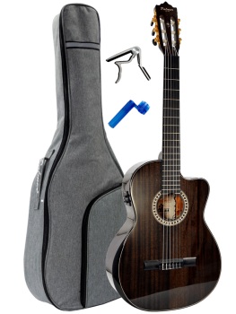 Classical Cutaway Nylon String Guitar, Mahogany w/pickup + Value Pack: (PA-PC16-CEQ-MH-VP)