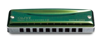 Suzuki C-20-A Olive Harmonica. Key of A (SU-C-20-A)