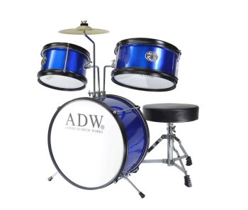 ADW-JR3-BL 3-Piece Junior Drumset - Blue (AW-ADW-JR3-BL)