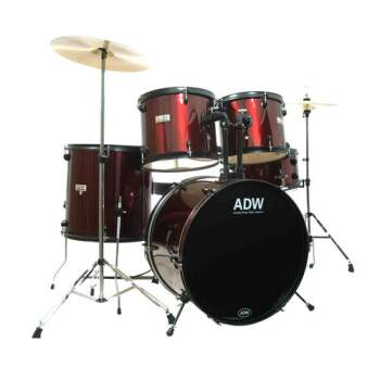 American Drum Works Nebula 5-Piece Drum Set - Sparkling Red w/Hardware (AW-NEBULA5-RDSPKL)