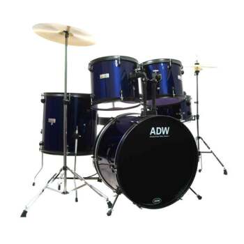American Drum Works Nebula 5-Piece Drum Set - Blue w/Hardware + Throne (AW-NEBULA5-BL)