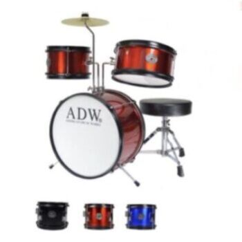 ADW-JR3-RD 3-piece Junior Drum Set - Red (AW-ADW-JR3-RD)