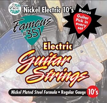 Famous #351 Nickel 10's Electric Guitar Strings (SE-351-10) (PC-SE-351-10)