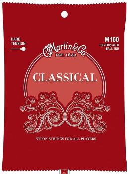 Martin M160 Classical Hard Tension Silverplated, Ball Ended Strings (MR-M160)