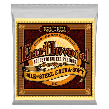 Earthwood Silk & Steel Extra Soft 80/20 Bronze Acoustic Guitar Strings (ER-P02047)