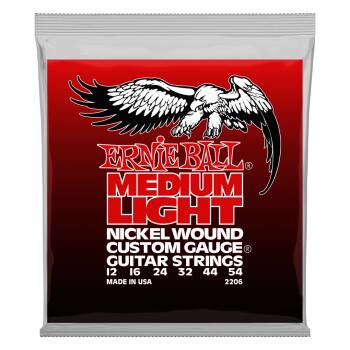 Medium Light Nickel Wound w/ wound G Electric Guitar Strings - 12-54 G (ER-P02206)
