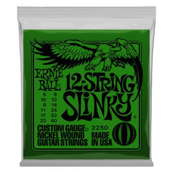 Slinky 12-String Nickel Wound Electric Guitar Strings - 8-40 Gauge (ER-P02230)