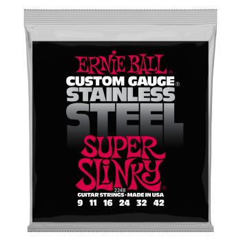 Super Slinky Stainless Steel Wound Electric Guitar Strings - 9-42 Gaug (ER-P02248)