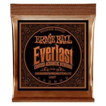 Everlast Light Coated Phosphor Bronze Acoustic Guitar Strings - 11-52  (ER-P02548)