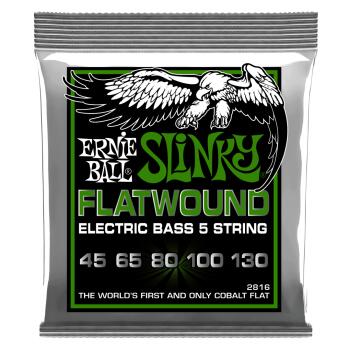 Regular Slinky 5-String Flatwound Electric Bass Strings - 45-130 Gauge (ER-P02816)