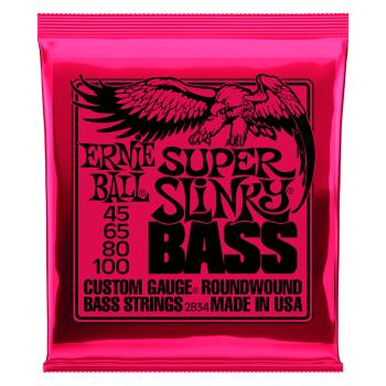 Super Slinky Nickel Wound Electric Bass Strings - 45-100 Gauge (ER-P02834)