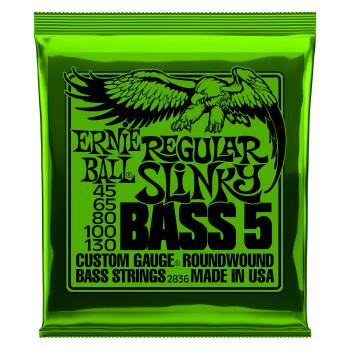 Regular Slinky 5-String Nickel Wound Electric Bass Strings - 45-130 Ga (ER-P02836)