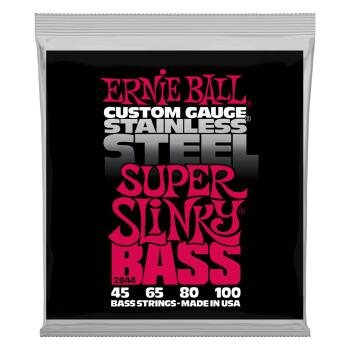 Super Slinky Stainless Steel Electric Bass Strings - 45-100 Gauge (ER-P02844)