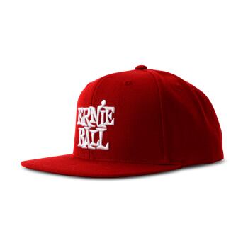 Red with White Stacked Ernie Ball Logo Hat (ER-P04155)
