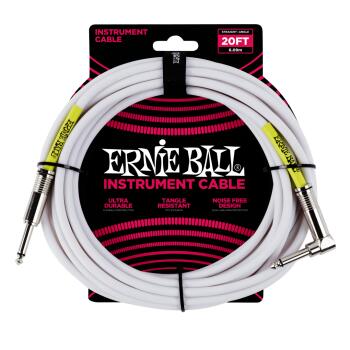 20' Straight / Angle Instrument Cable - White (ER-P06047)