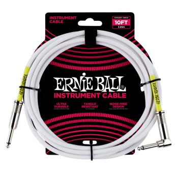 10' Straight / Angle Instrument Cable - White (ER-P06049)