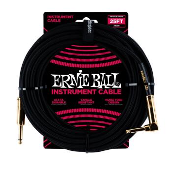 25' Braided Straight / Angle Instrument Cable - Black (ER-P06058)