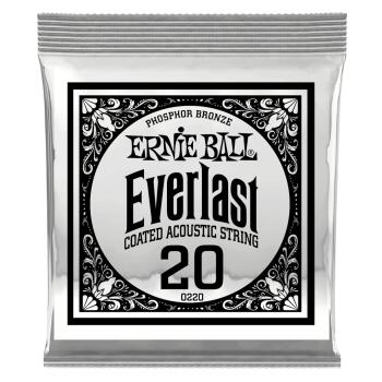 .020 Everlast Coated Phosphor Bronze Acoustic Guitar Strings 6 Pack (ER-P10220)