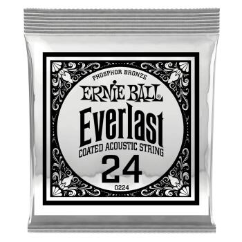 .024 Everlast Coated Phosphor Bronze Acoustic Guitar Strings 6 Pack (ER-P10224)