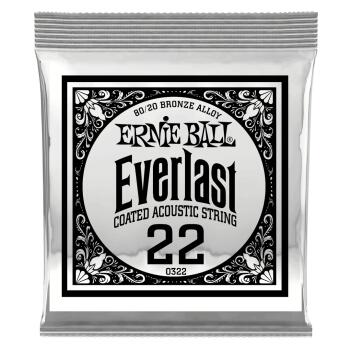 .022 Everlast Coated 80/20 Bronze Acoustic Guitar Strings 6 Pack (ER-P10322)