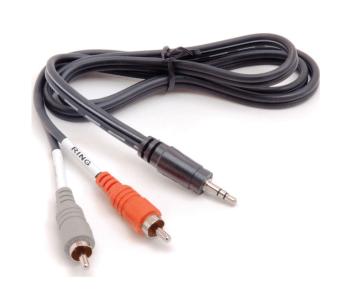Hosa CMR-210 Stereo Breakout 3.5mm TRS to Dual RCA 10' (HS-CMR210)