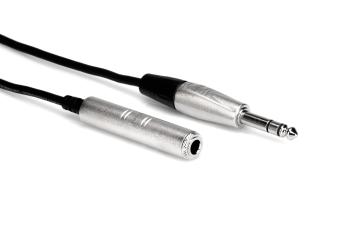 Hosa HXSS-025 Pro Headphone Extension Cable Rean 1/4" TRS to 1/4" TRS. (HS-HXSS-025)