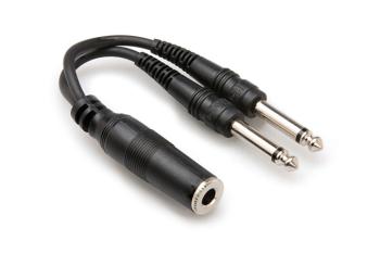 Hosa YPP-106 Y Cable 1/4" TSF to Dual 1/4" TS (HS-YPP106)